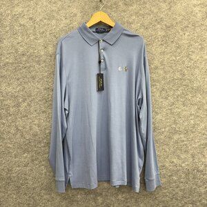 Polo Ralph Lauren Classic Fit Men's Cotton Jersey Long Sleeve Shirt, Blue, XXL
